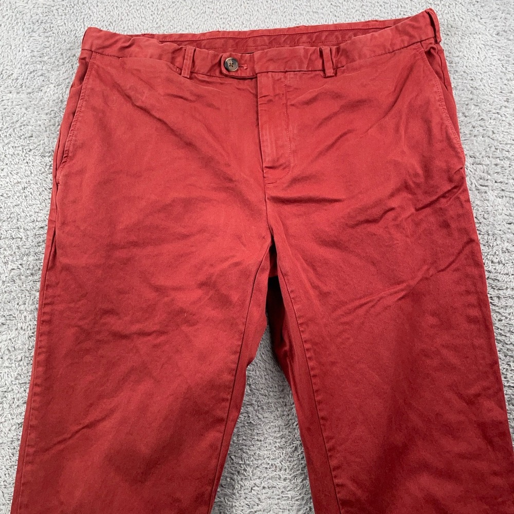 Brooks Brothers Pants Mens 36x30 Red Chino Red Fleece Classic Preppy Stretch